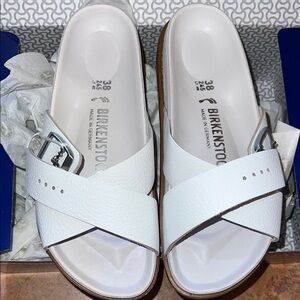 New•Birkenstock size 38 Siena Avantgarde•Premium White